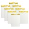 Post-It Self-Stick Easel Pad, 25 x 30 Inches, Unruled, White, 30 Sheets, Pack of 8